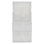 Prospekthalter Office 23,8 x 50,4 x 17,5 cm DIN A4 kristall 3 Fächer