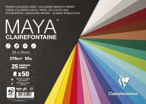 Clairefontaine Fotokarton Maya 50Bl 25x35 270g st