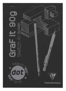 Clairefontaine GraFiT DOT A4 80Bl 90g schwarz