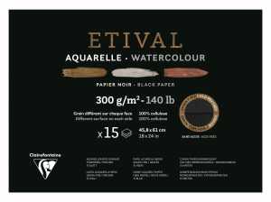 Clairefontaine Aquabl 2körn ETI sw 46x61 15B 300g