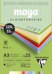 Clairefontaine Maya Block A3 120g Pastell sort