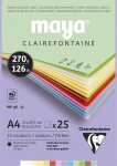 Clairefontaine Maya Block A4 270g Pastell sort
