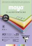 Clairefontaine Maya Block A3 270g Pastell sort