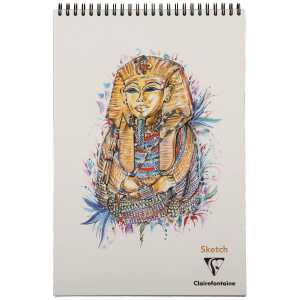 Clairefontaine Block 60Bl Tutanch mikrop A4+ 90g w