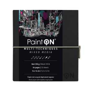 Clairefontaine PaintOn Fadenb 14x14 64S sw 250g