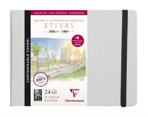 Clairefontaine Aquarellb 21x14,8 8Postk 300g fkörn
