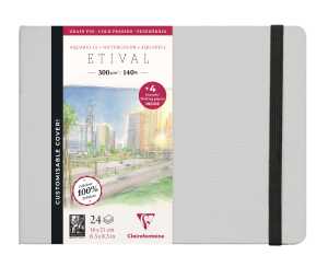 Clairefontaine Aquarellb 21x16 4Löschp 300g fkörn