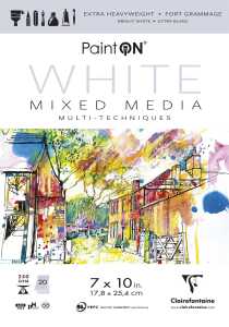 Clairefontaine PaintON US 20Bl 17,8x25,4 weiß
