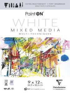 Clairefontaine PaintON US 20Bl 22,9x30,5 weiß