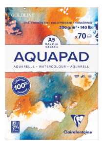 Clairefontaine Goldl AquarelBl 300g A5 70Bl mittel