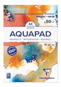 Clairefontaine Goldl AquarelBl 300g A4 50Bl mittel