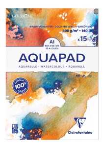 Clairefontaine Goldl AquarelBl 300g A1 15Bl mittel