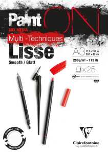 Clairefontaine PaintON glatt Block A3 w 250g 25Bl