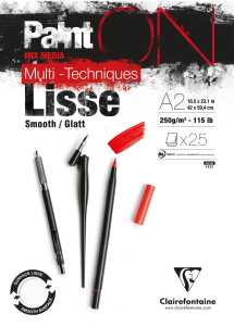 Clairefontaine PaintON glatt Block A2 w 250g 25Bl