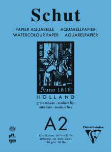 Clairefontaine Aquablock P.Grain A3 w 250g 20Bl