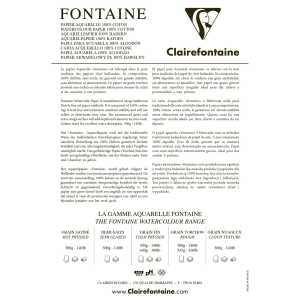 Clairefontaine Papier Muster Fontaine 300g Rauh