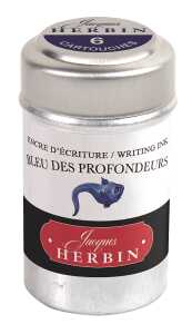 Herbin Dose mit 6 Patronen - Tiefblau