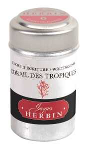 Herbin Dose mit 6 Patronen corail tropique