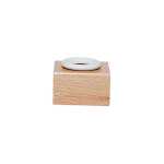 Herbin Tintenfass aus Porzellan, rund, Holz