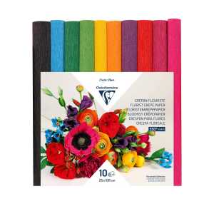 Clairefontaine Floristenkrepp 10Rl 25x100 Farbsort