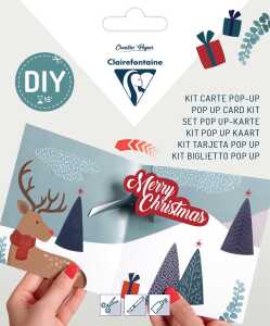 Clairefontaine POP-UP Karte 135x135+Umschl Rentier
