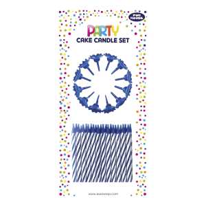 Clairefontaine 36 blaue Kerzen für Kuchen