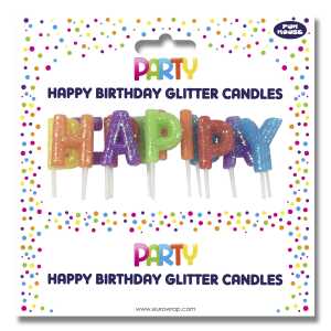 Exacompta Kerzen Glitter Happy Birthday