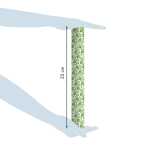 Clairefontaine Tiny Rolls 80g 5x0,35m Grüne Blumen