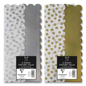 Clairefontaine SeidePack 6 Bl 50x70 Punktmetall st