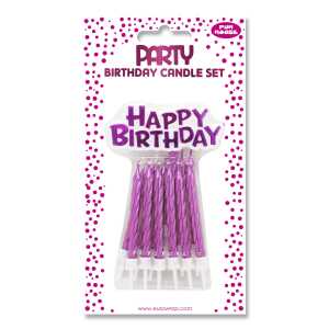 Clairefontaine 36 Kerzen für Kuchen rosa