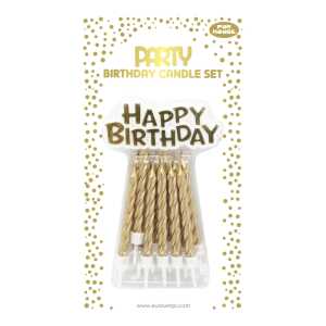 Clairefontaine 36 Kerzen für Kuchen gold