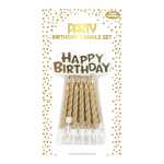 Clairefontaine 36 Kerzen für Kuchen gold