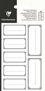 Clairefontaine Rechteck Silber28 Etiketten