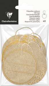 Clairefontaine Geschenketiketten kraft rund