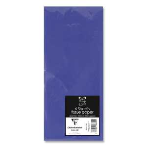 Clairefontaine Seide Packung 6 Blatt 50x70 Blau
