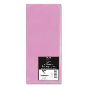 Clairefontaine Seide Packung 6 Blatt 50x70 rosa