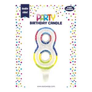 Clairefontaine Kerze Zahl, 8 5033601866640