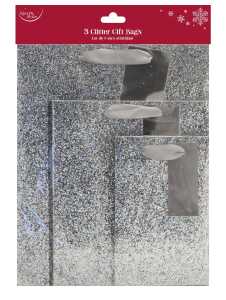 Clairefontaine 3er Set Tasche Silber mit Glitter