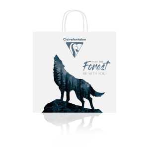 Clairefontaine Papiertasche CLFT bl Wolf 35x14x34