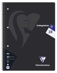 Clairefontaine Collegeblock 80Bl 90g kariert D-Rd