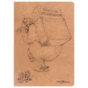 Clairefontaine Asterix3 NotizhA4 Kraft Fadenb 32Bl lin