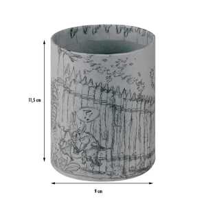 Clairefontaine Asterix3 Stifteköcher grau Ø9x11,5 cm