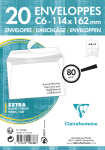 Clairefontaine Umschl Haftkl 114x162 C6 80g Pck 20