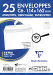Clairefontaine Umschl Haftkl 114x162 C6 90g Pck 25
