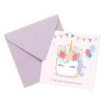 Clairefontaine Geburtstag Karten+Umschläge Einhorn