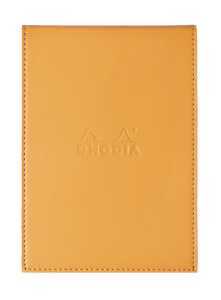 Rhodia Notizblock m Hülle kariert orange