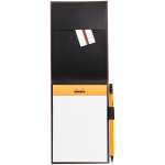 Rhodia Notizblock m Hülle kariert orange