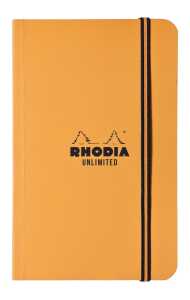 Rhodia Rhodia Notizb kar gummi 90x140 or