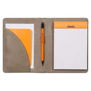Rhodia  Etui für Block/Buch A6 taupe