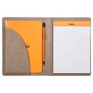 Rhodia  Etui für Block/Buch A5 taupe